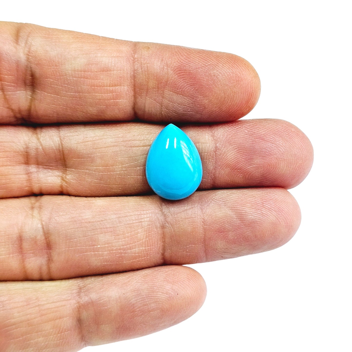 Certified Arizona Turquoise (Firoza) Pear 8.83 Cts (9.71 Ratti) PIBV56