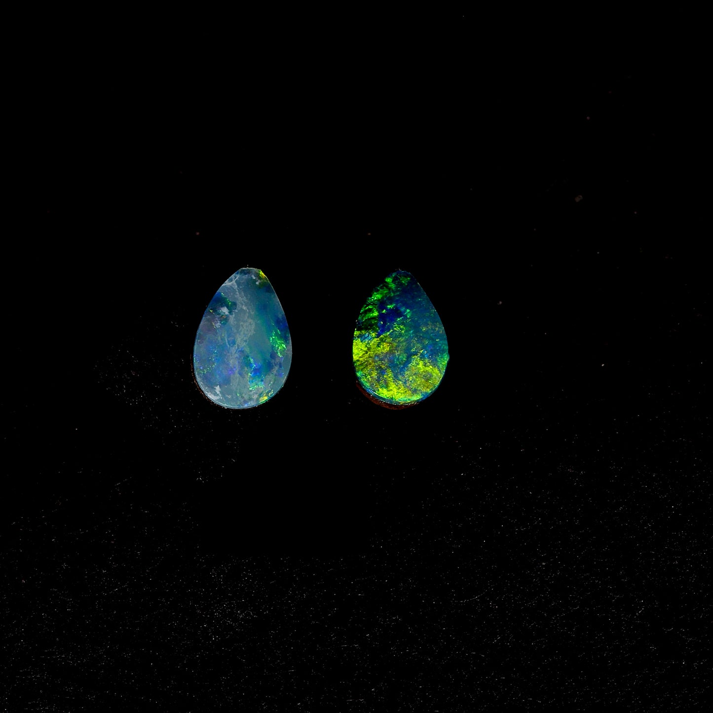 2Pc Lot Doublet Opal (Pear 6x4mm) RJOC95 Pear 6x4