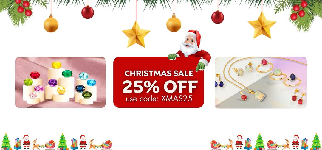FLAT 25% Off in Christmas Sale on Fine Natural Gemstones and Dazzling Diamond Jewelry