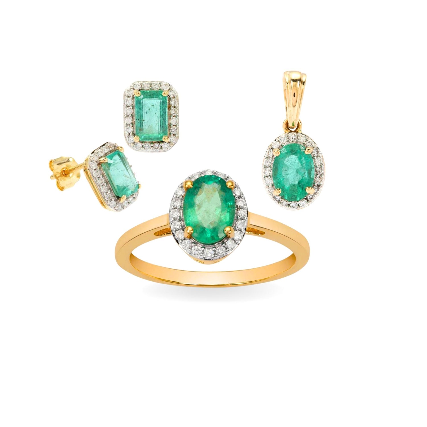 Buy Designer Gold Emerald Diamond Jewellery Online at Best Price