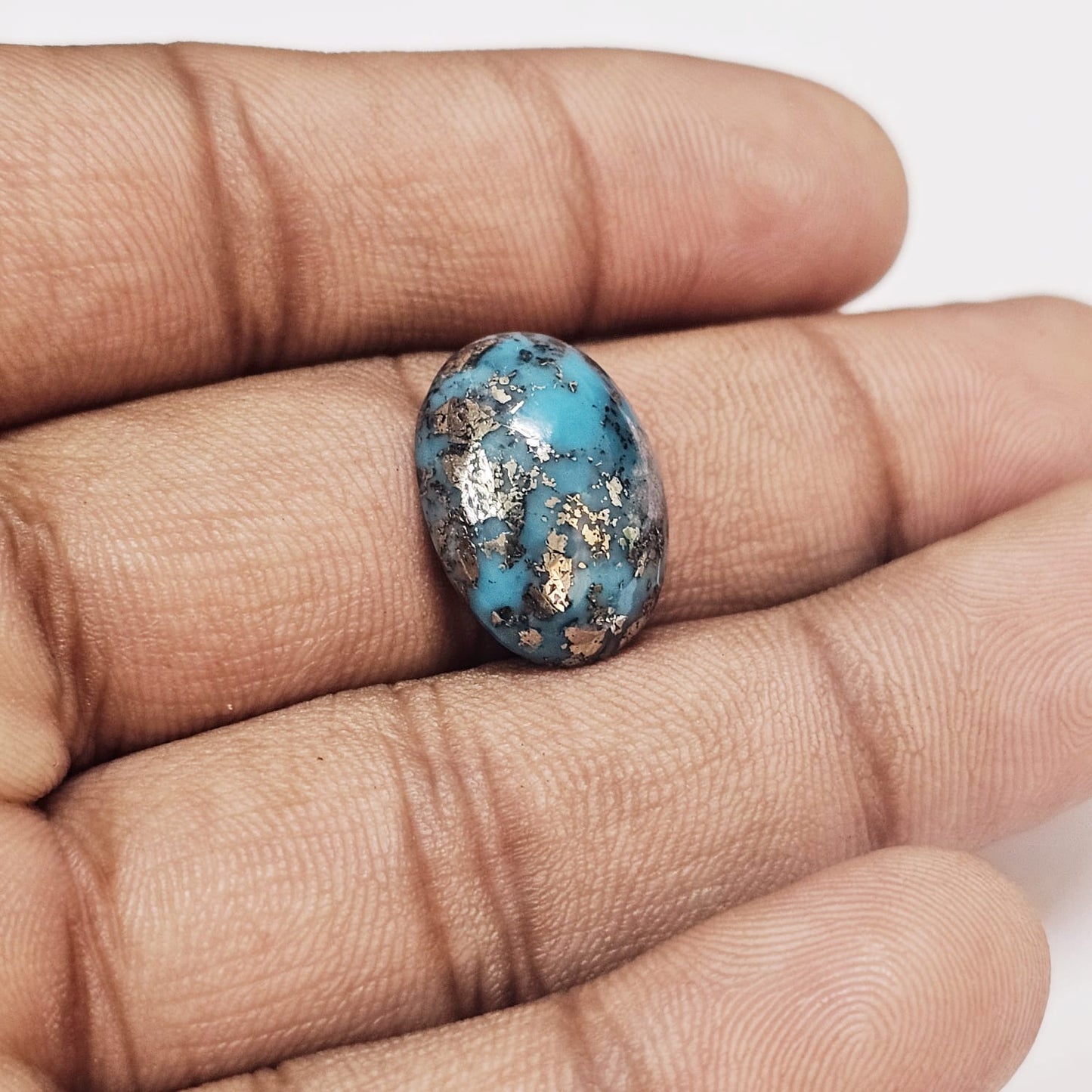 Certified Nishapuri Turquoise (Firoza) Oval 9.46Cts (10.41 Ratti) AEZI30