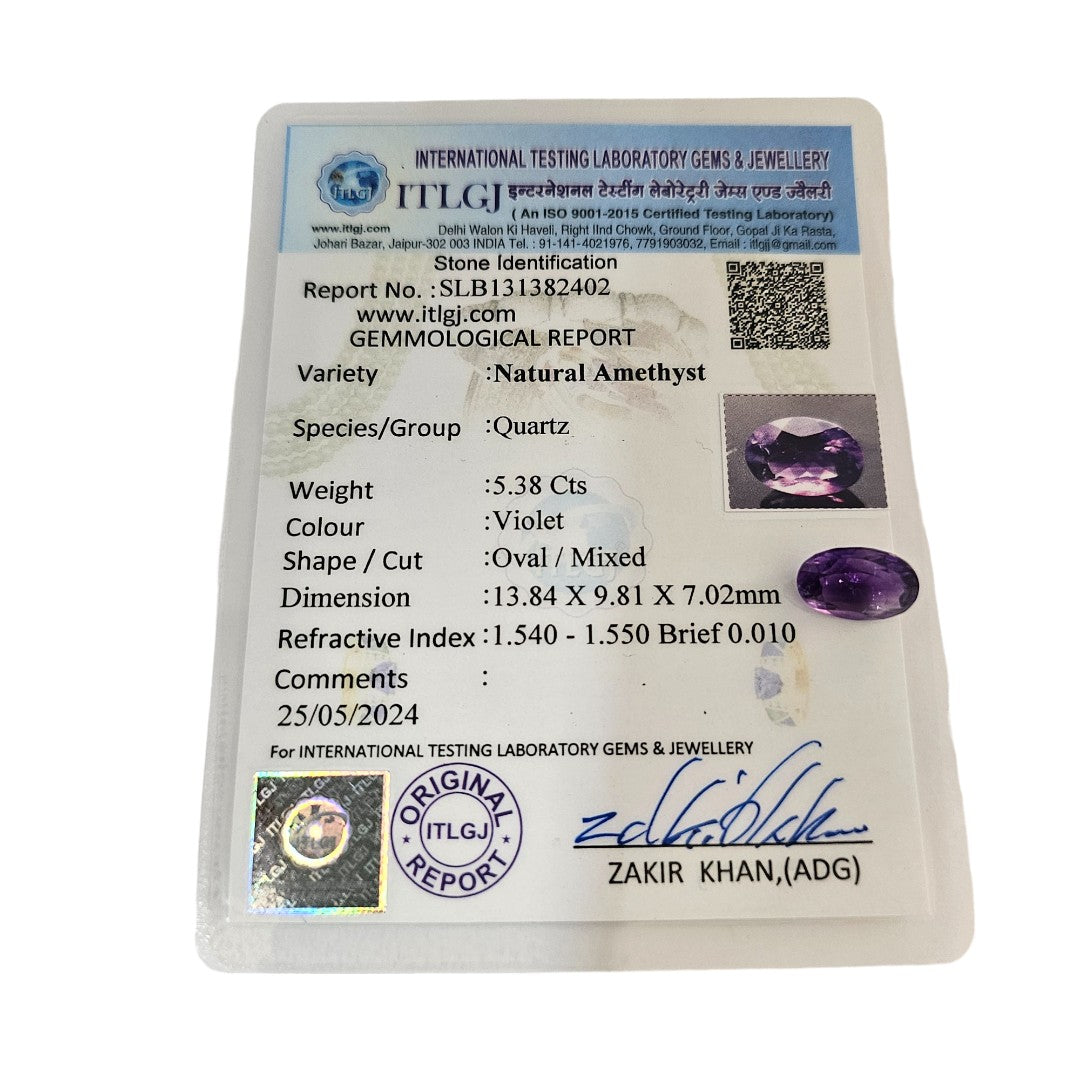 5.38 Carats Moroccan Amethyst