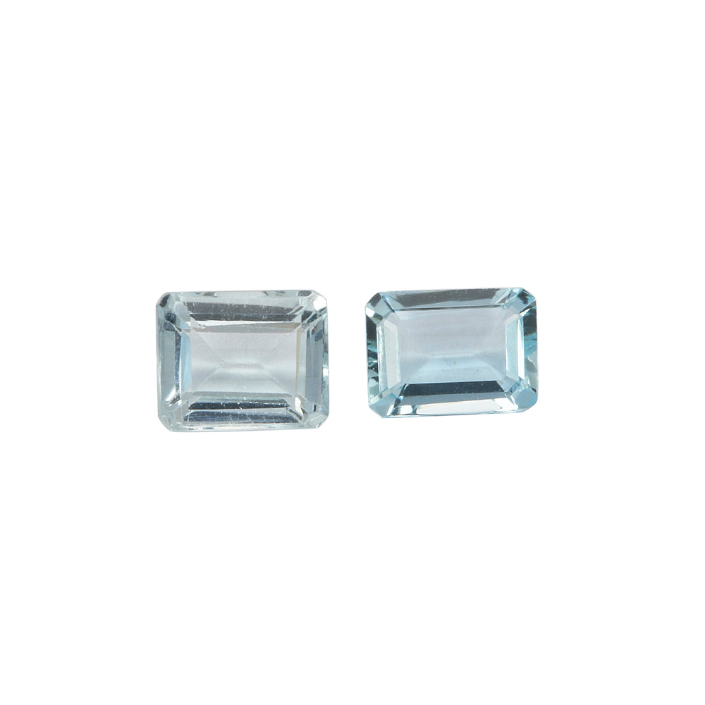 2Pc Lot Aquamarine 5x4mm 0.60 Carats