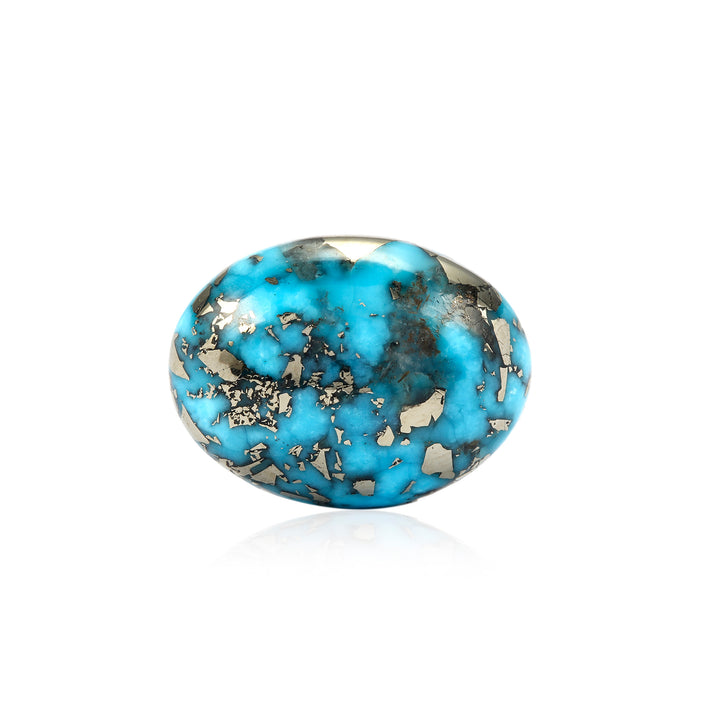 Certified Nishapuri Turquoise (Firoza) Oval 10.16Cts (11.17 Ratti) BGZI12