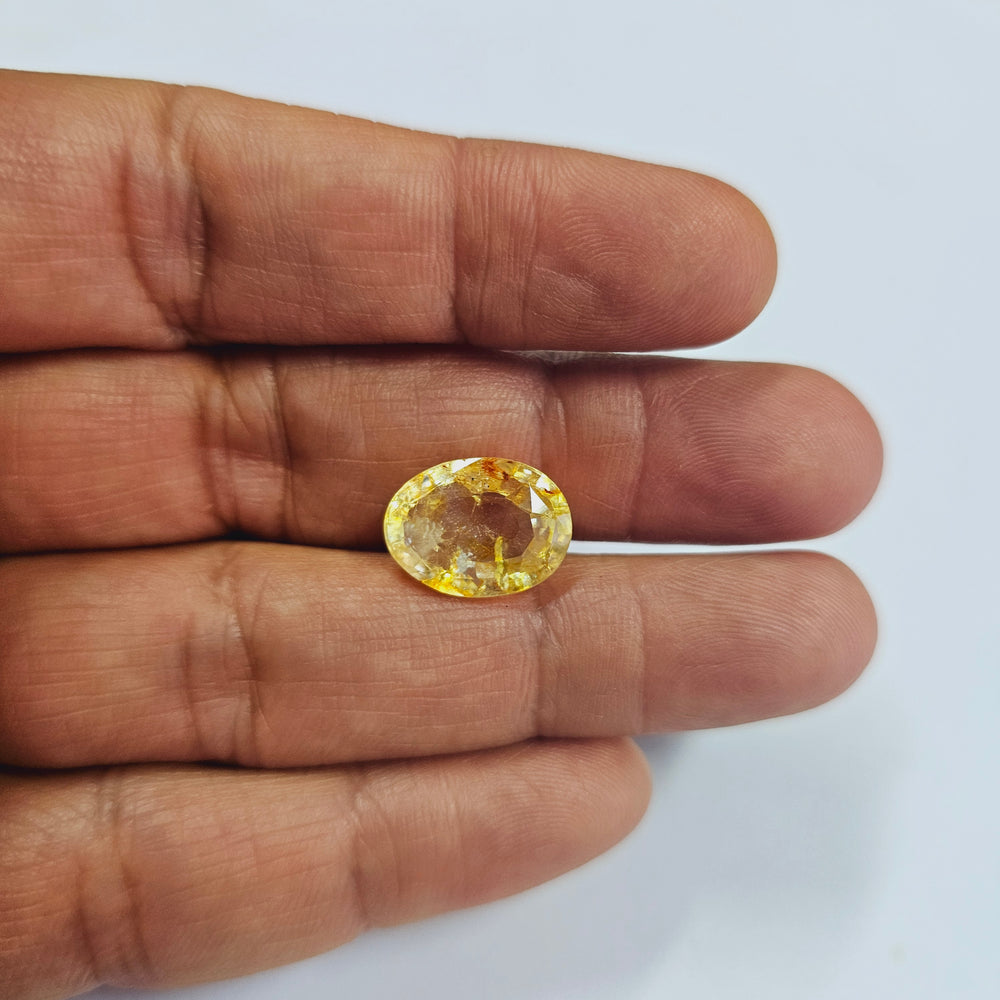 Certified Yellow Topaz 11.65 Cts (12.81 Ratti) BQZI90