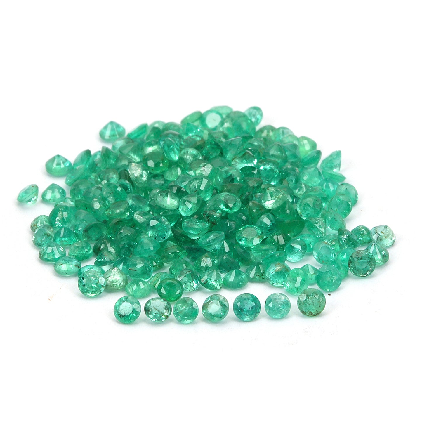 5Pc Lot Zambian Emerald Round 2mm 0.10 Carats