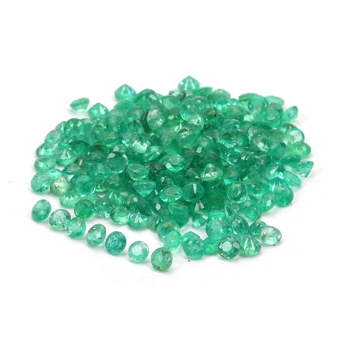 5Pc Lot Zambian Emerald Round 2mm 0.10 Carats