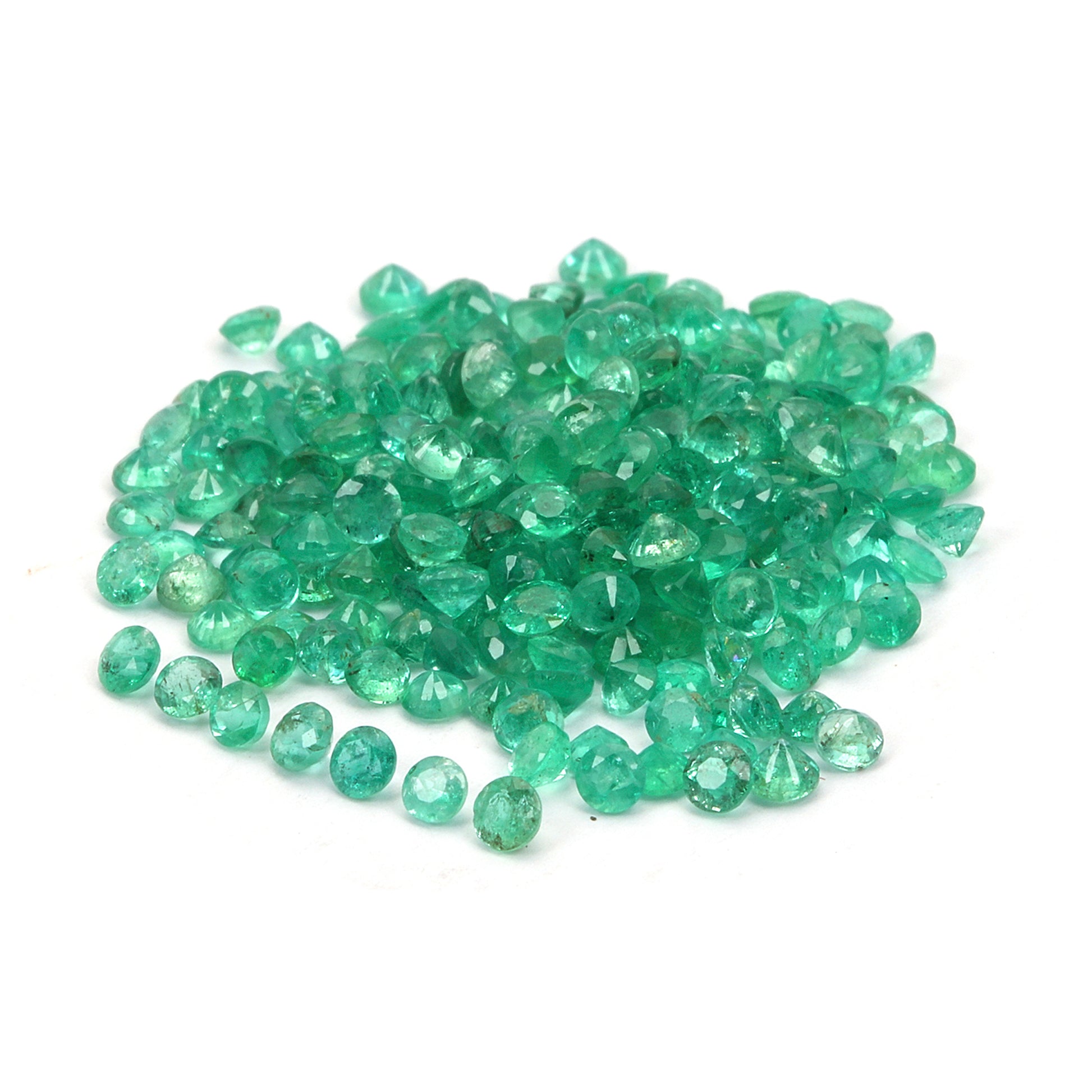 5Pc Lot Zambian Emerald Round 2mm 0.10 Carats