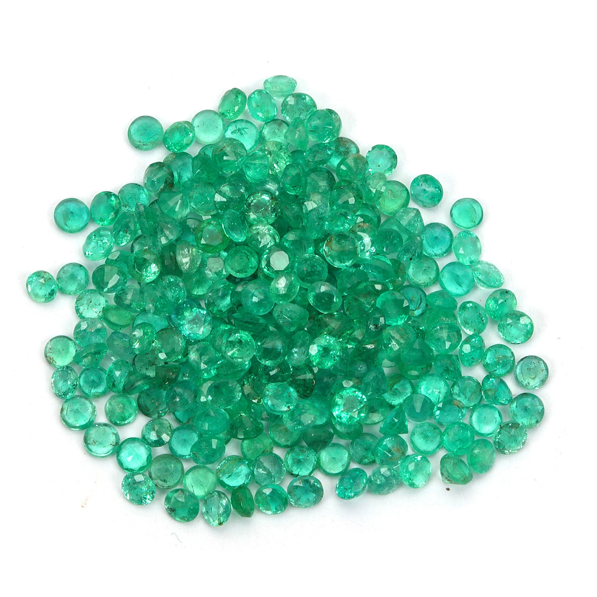 5Pc Lot Zambian Emerald Round 2mm 0.10 Carats