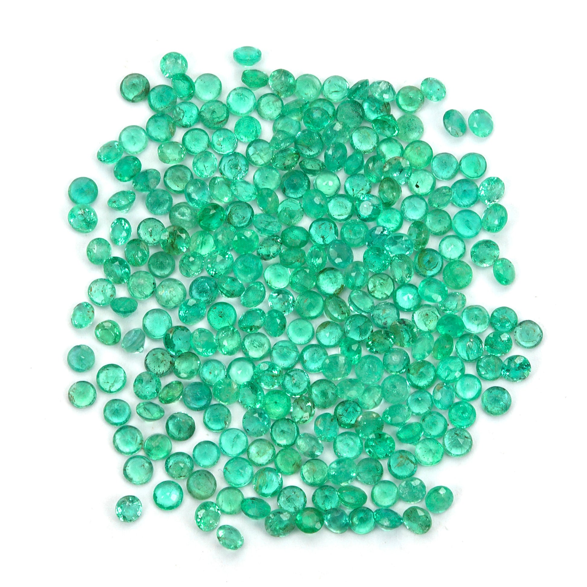5Pc Lot Zambian Emerald Round 2mm 0.10 Carats