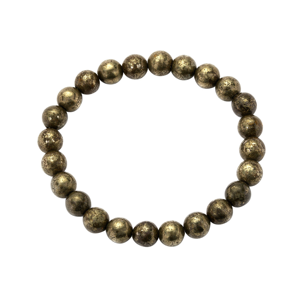 Pyrite (Plain) Bracelet 10mm Plain Beads