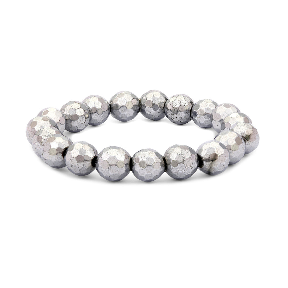 Silver Hematite (Cut) Bracelet