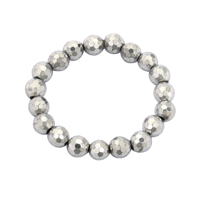 Silver Hematite Faceted Bracelet for Fashion and Protection