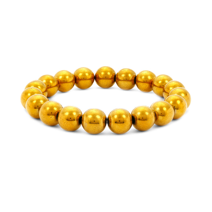 Golden Hematite Smooth Bracelet for Healing