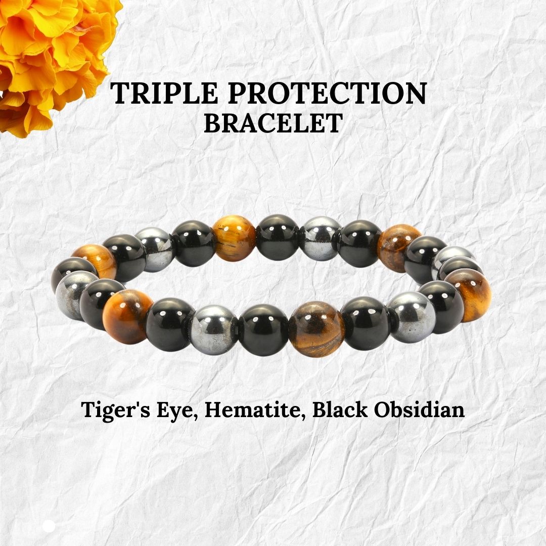 Triple Protection Bracelet for Health, Luck and Prosperity