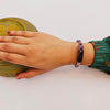Designer Bracelet in Amethyst and Hematite