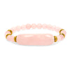 Designer Bracelet in Rose Quartz and Hematite
