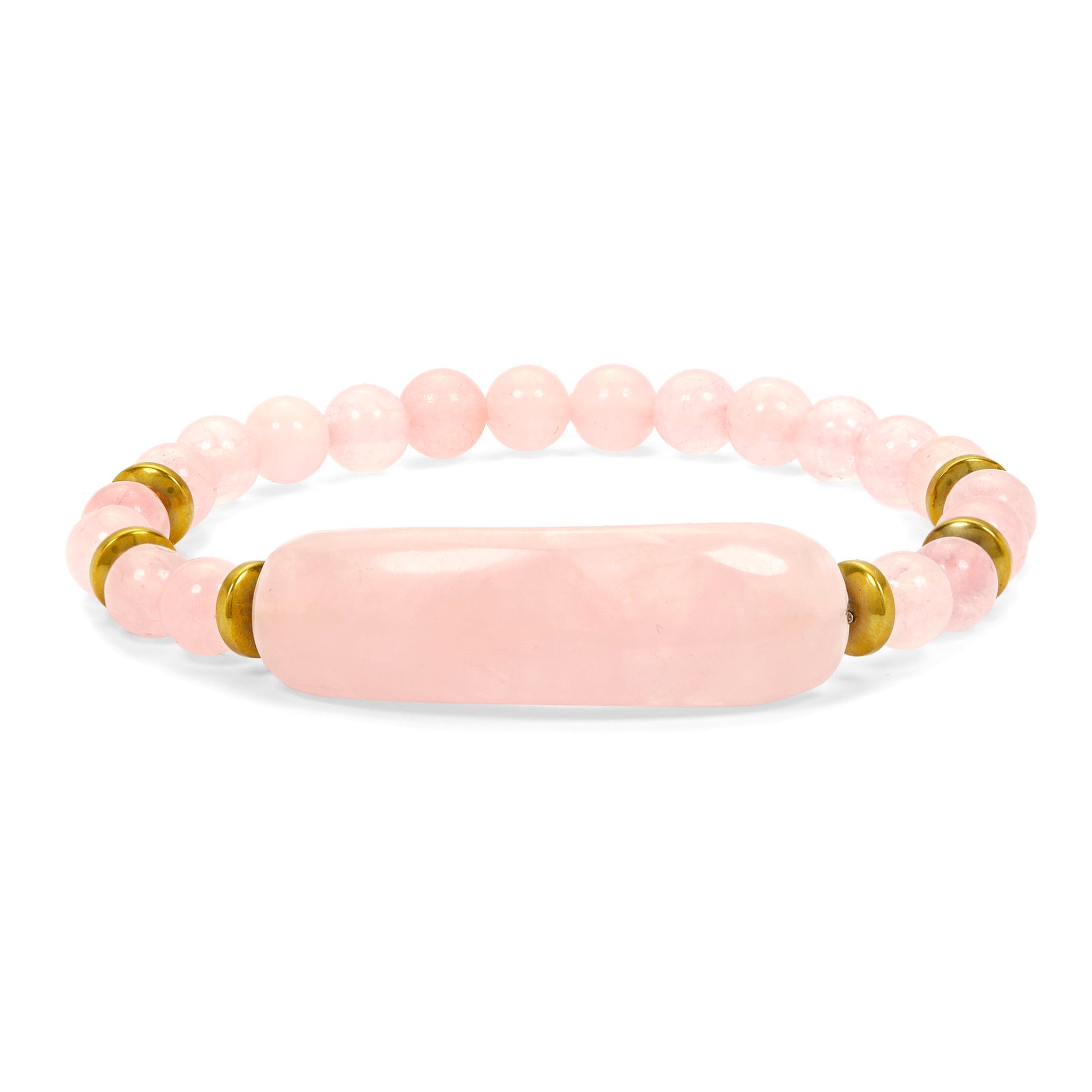 Signature Bracelet in Rose Quartz and Hematite