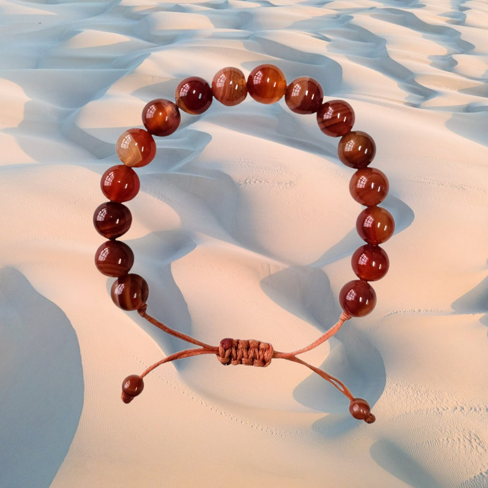 Red Agate Thread Bracelet 10mm