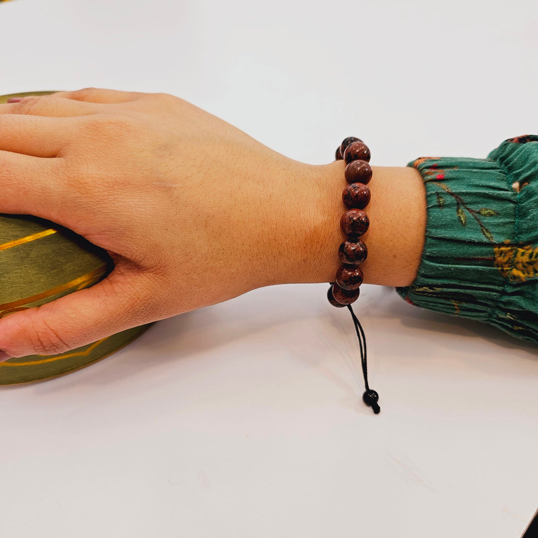 Red Agate Stretchable Bracelet