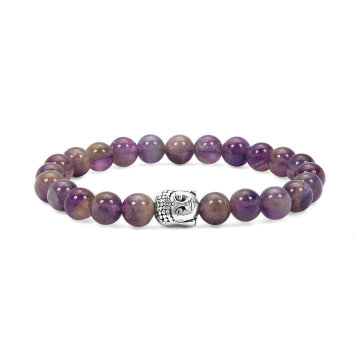 Amethyst Bracelet with Buddha Head