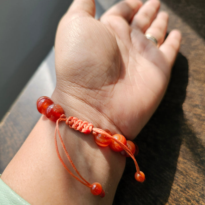 Carnelian Thread Bracelet 10mm