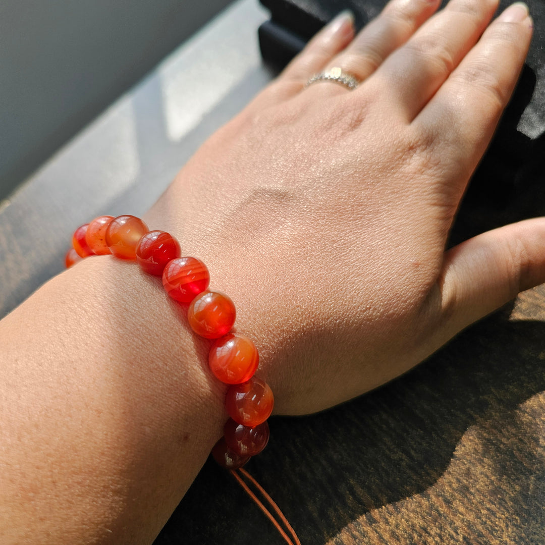 Carnelian Thread Bracelet 10mm