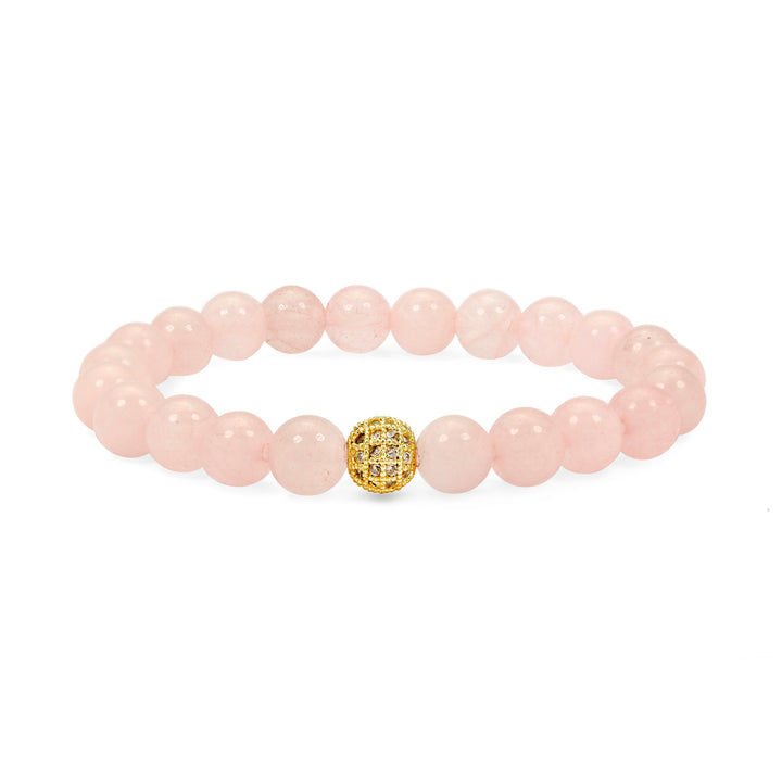 Rose Quartz Ball Bracelet