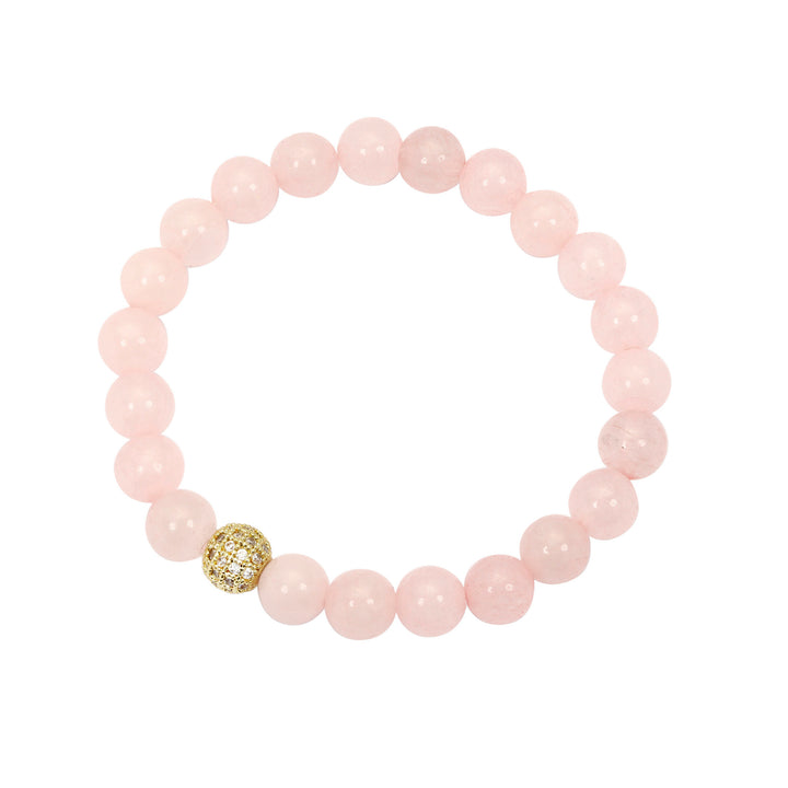 Rose Quartz Ball Bracelet