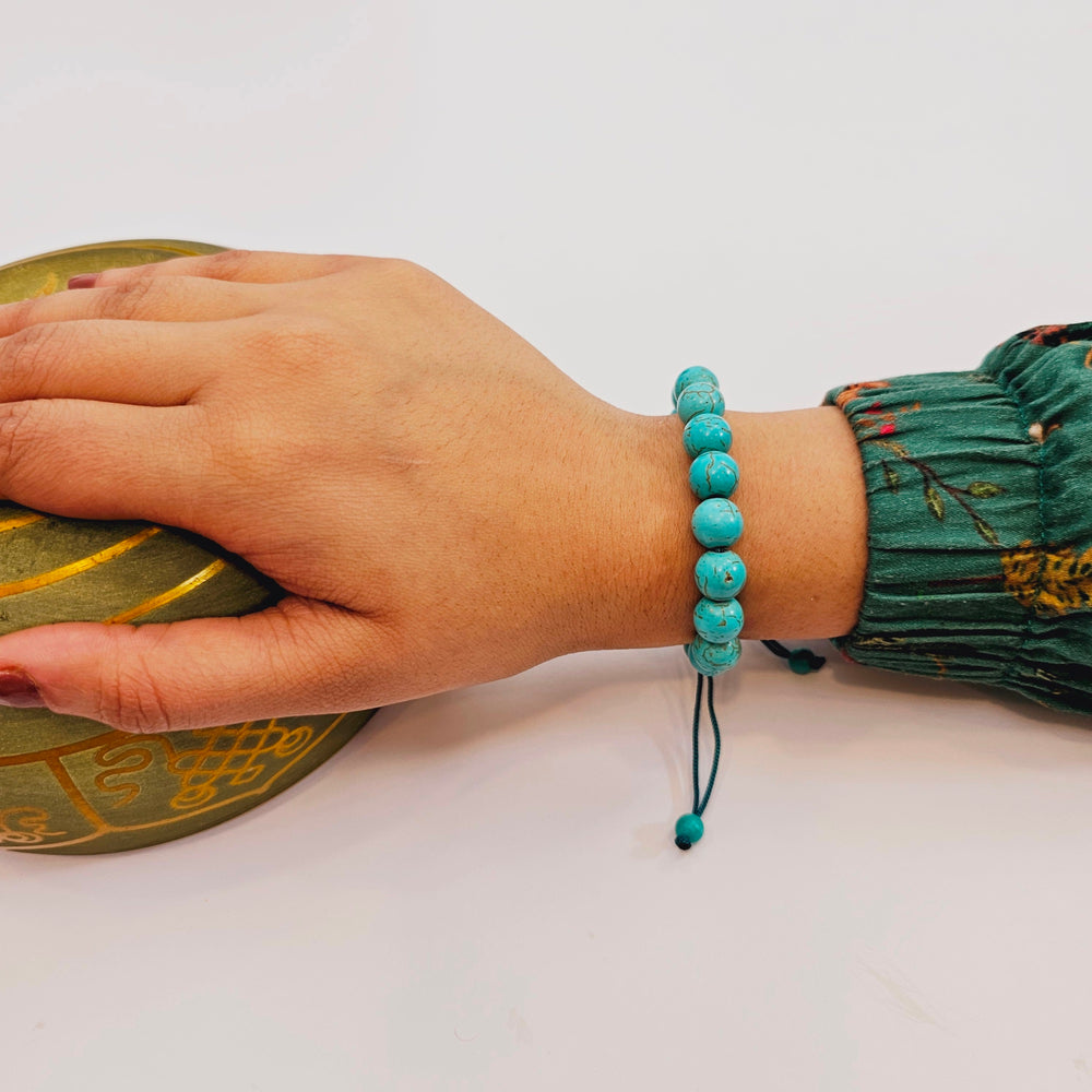 Magnesite Turquoise Stretchable Bracelet