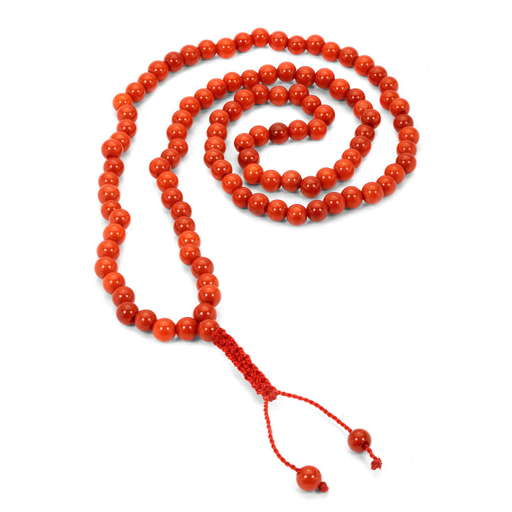 108 Beads Red Coral Jaap Mala