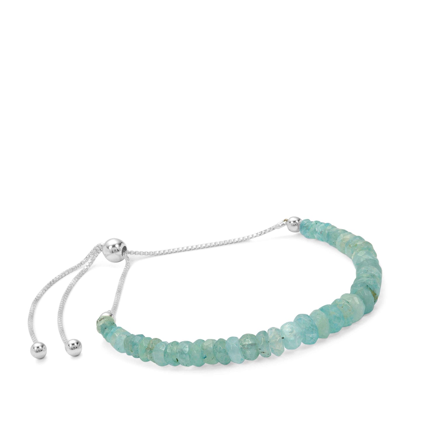 MARCH Birthstone Aquamarine Bracelet in Sterling Silver (CIER46)