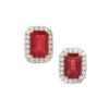 Classic Gold Earring with Ruby and Diamond(CLNK89)