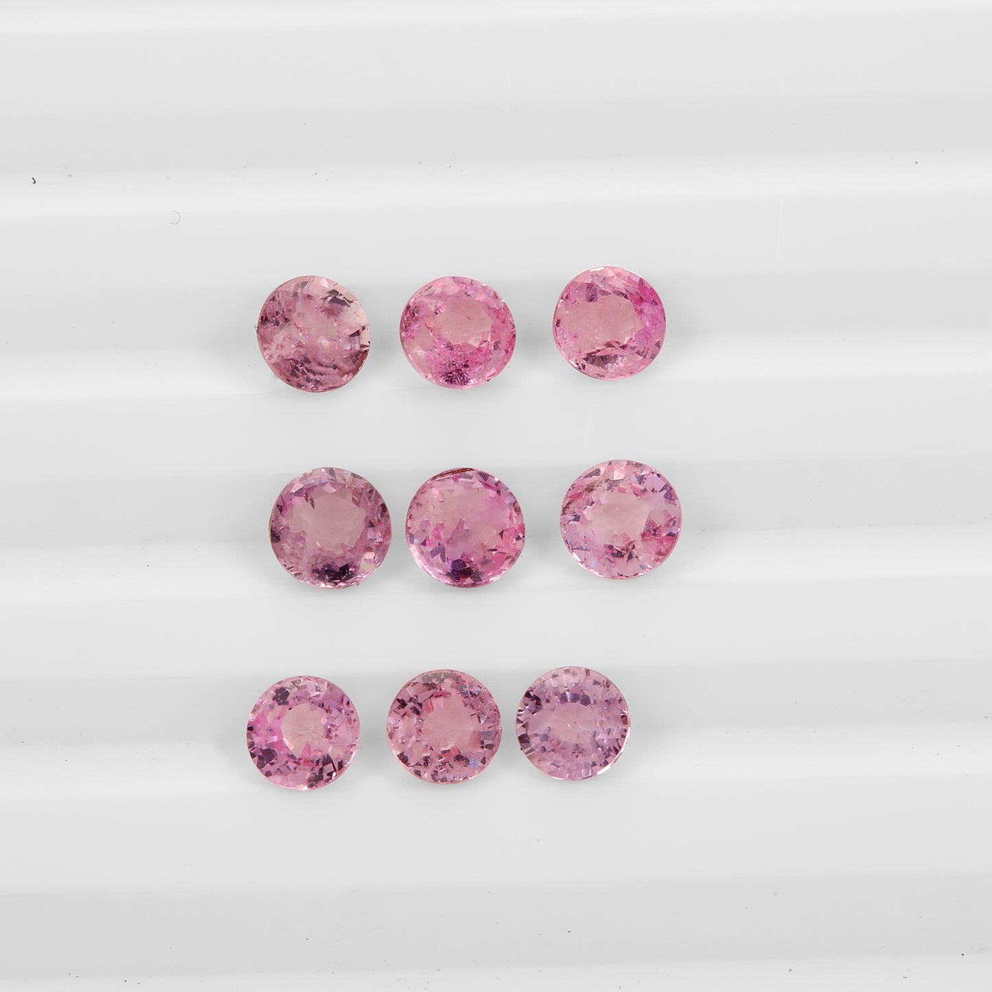 2Pc Lot Pink Sapphire 4x4mm 0.40 Carats
