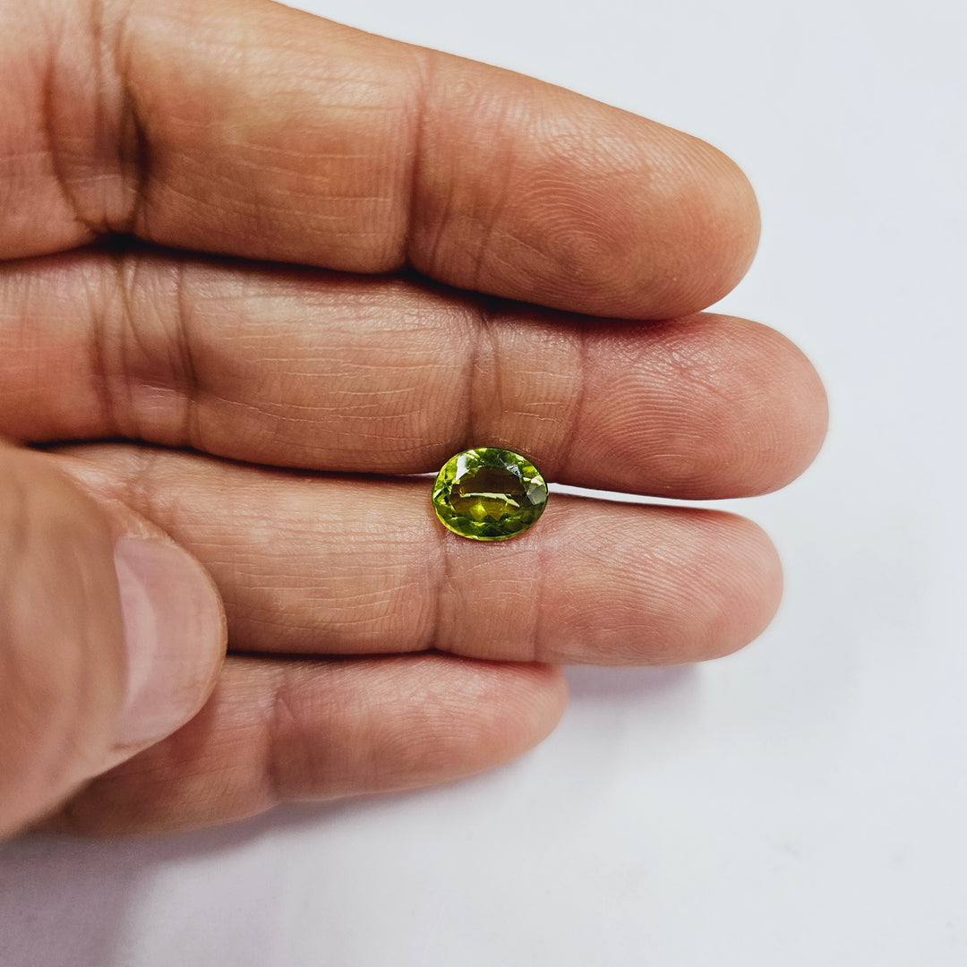 Certified Peridot Oval 2.41 Carats