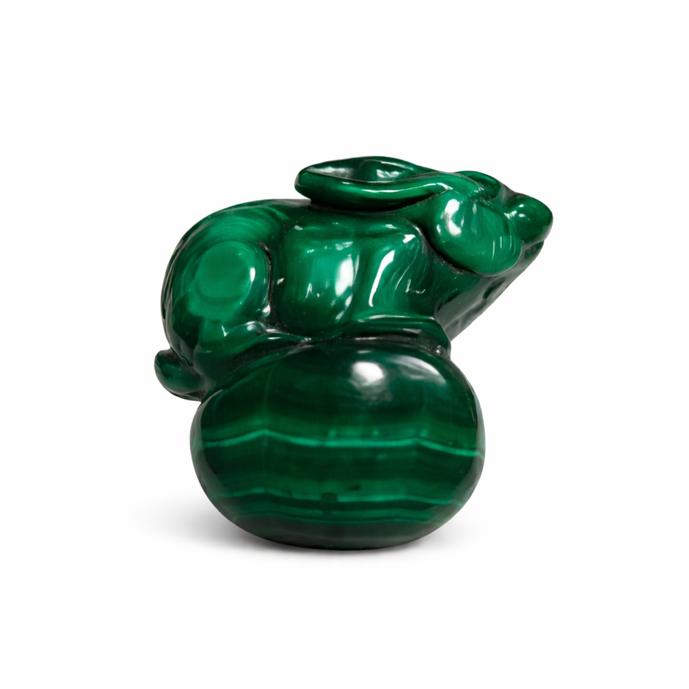 Malachite Rabbit Carving ML100