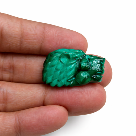 Malachite Lion Carvings ML098
