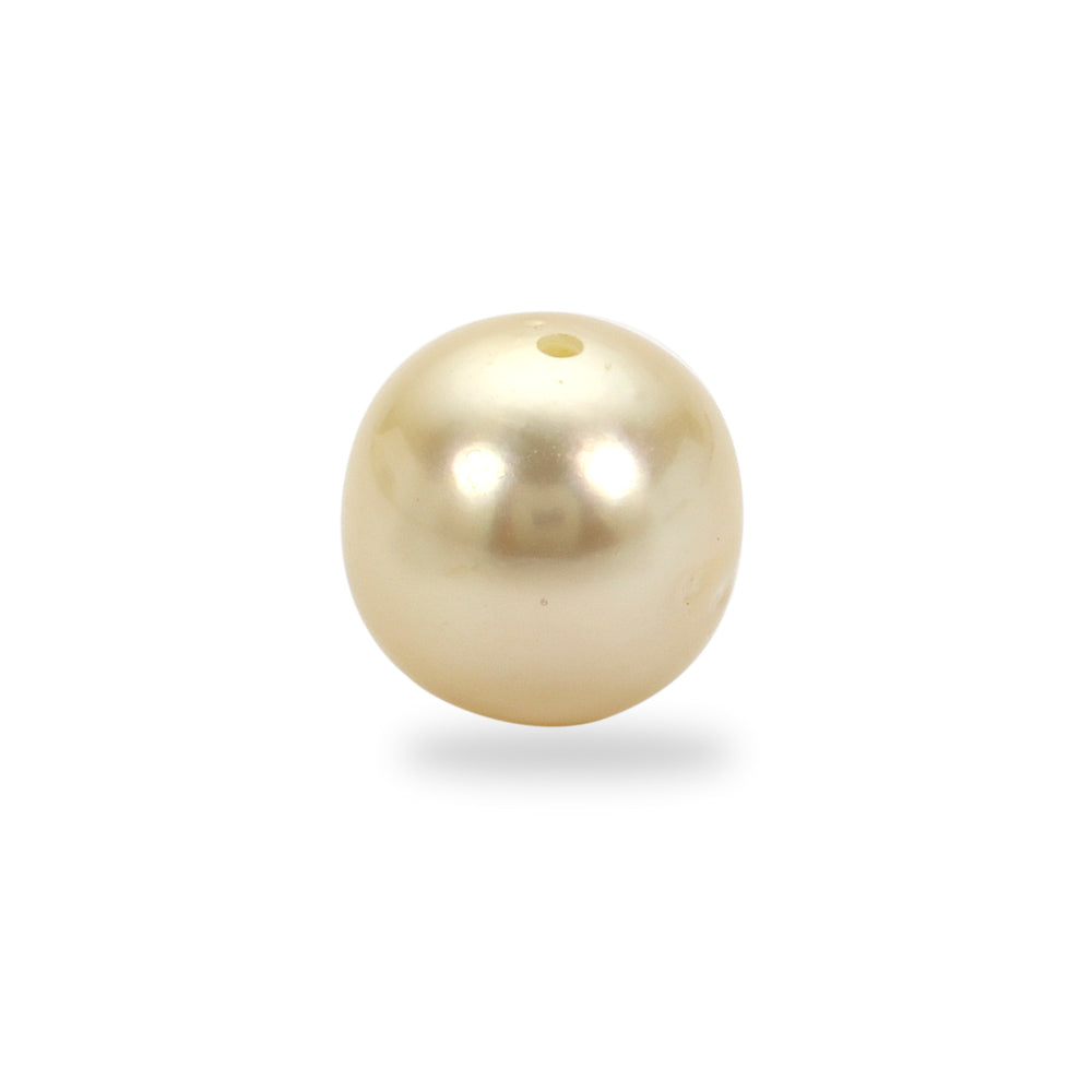 
Certified Golden South Sea Pearl Full Drilled 7mm-8mm 2.57 Carats DFOZ50
