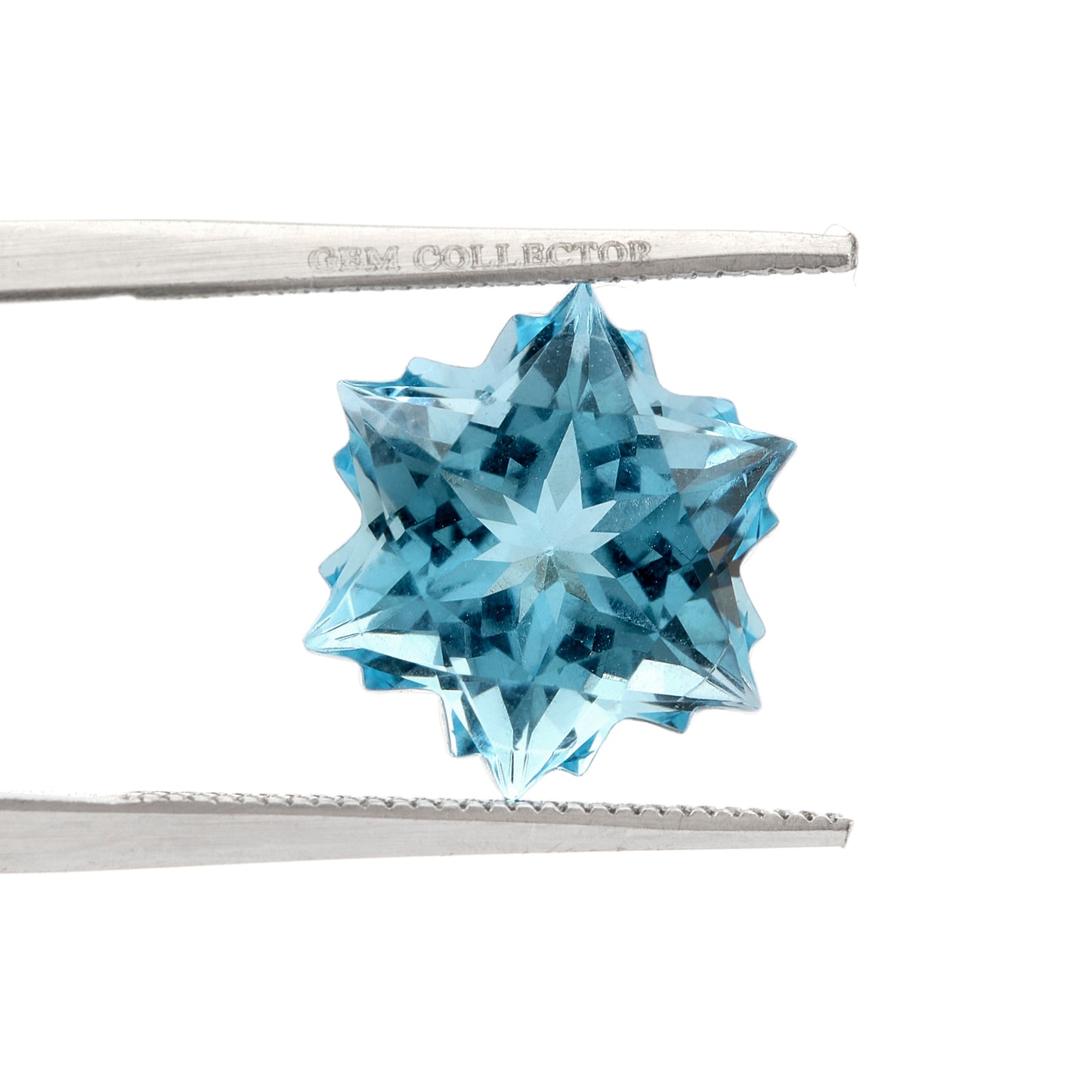 Blue Topaz Snowflake Cut 10x10mm 5.10 Carats