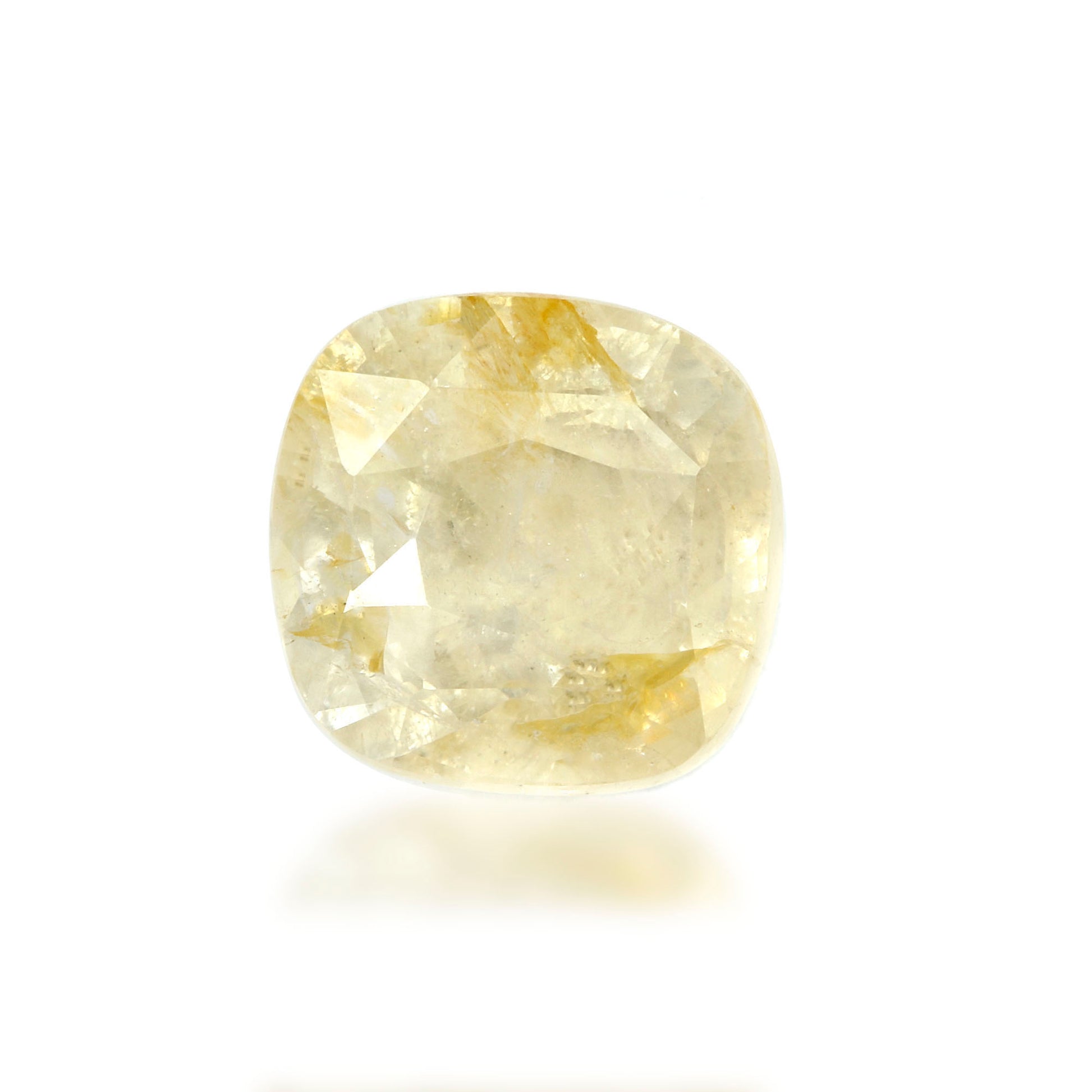 Certified Yellow Sapphire-7.26 Carats (7.98 Ratti) Sri Lanka (Ceylon), SKU:DHZI02