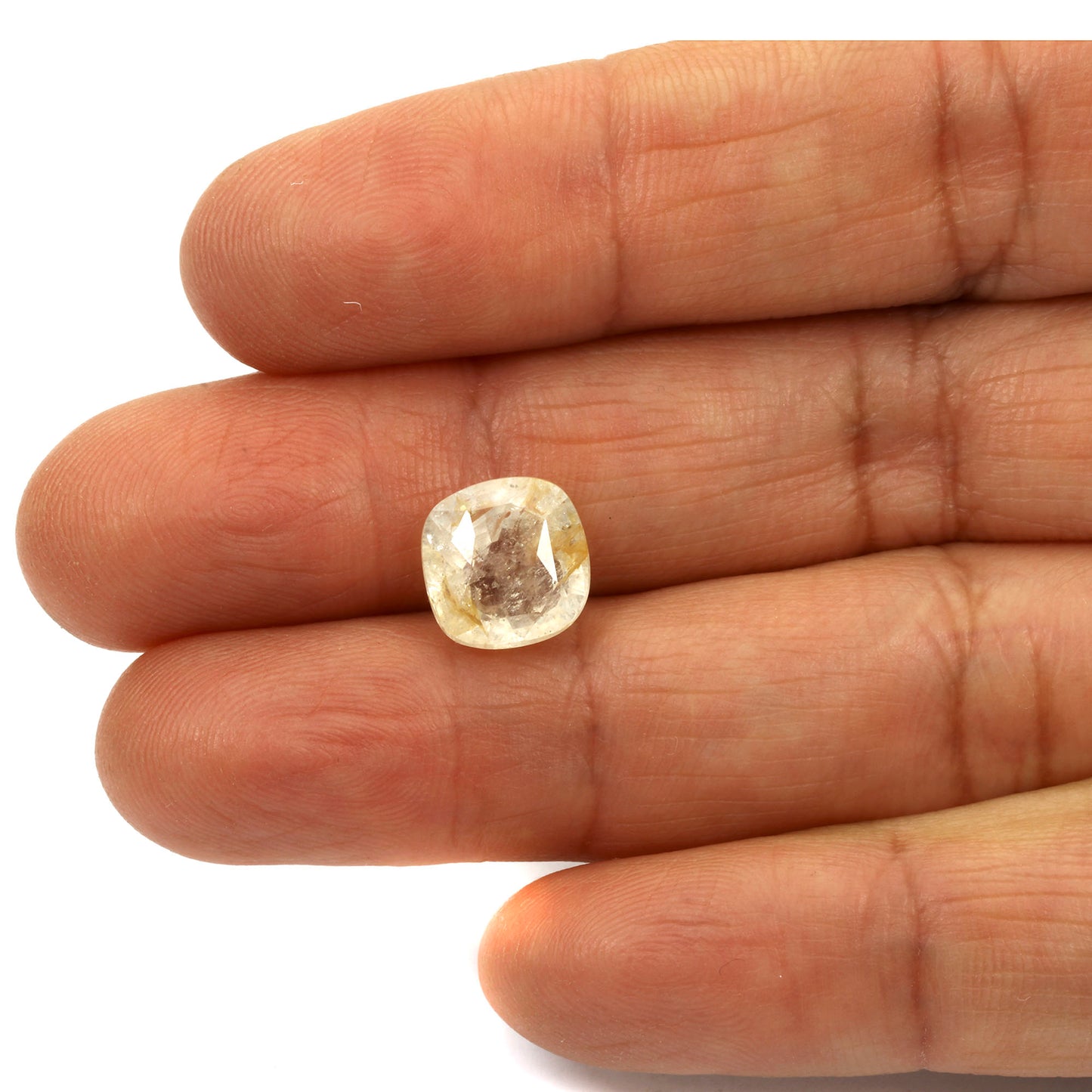 Certified Yellow Sapphire-7.26 Carats (7.98 Ratti) Sri Lanka (Ceylon), SKU:DHZI02