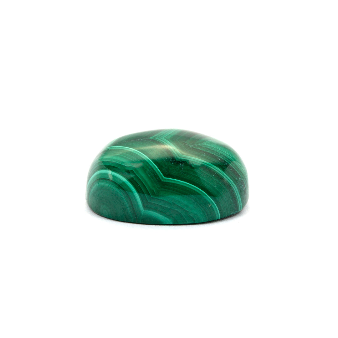 Natural Malachite Gemstone Oval Cabochon 19.65 Carats