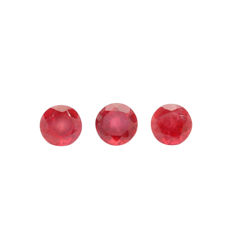 3Pc Lot Ruby (Round 4x4mm) DPMY76