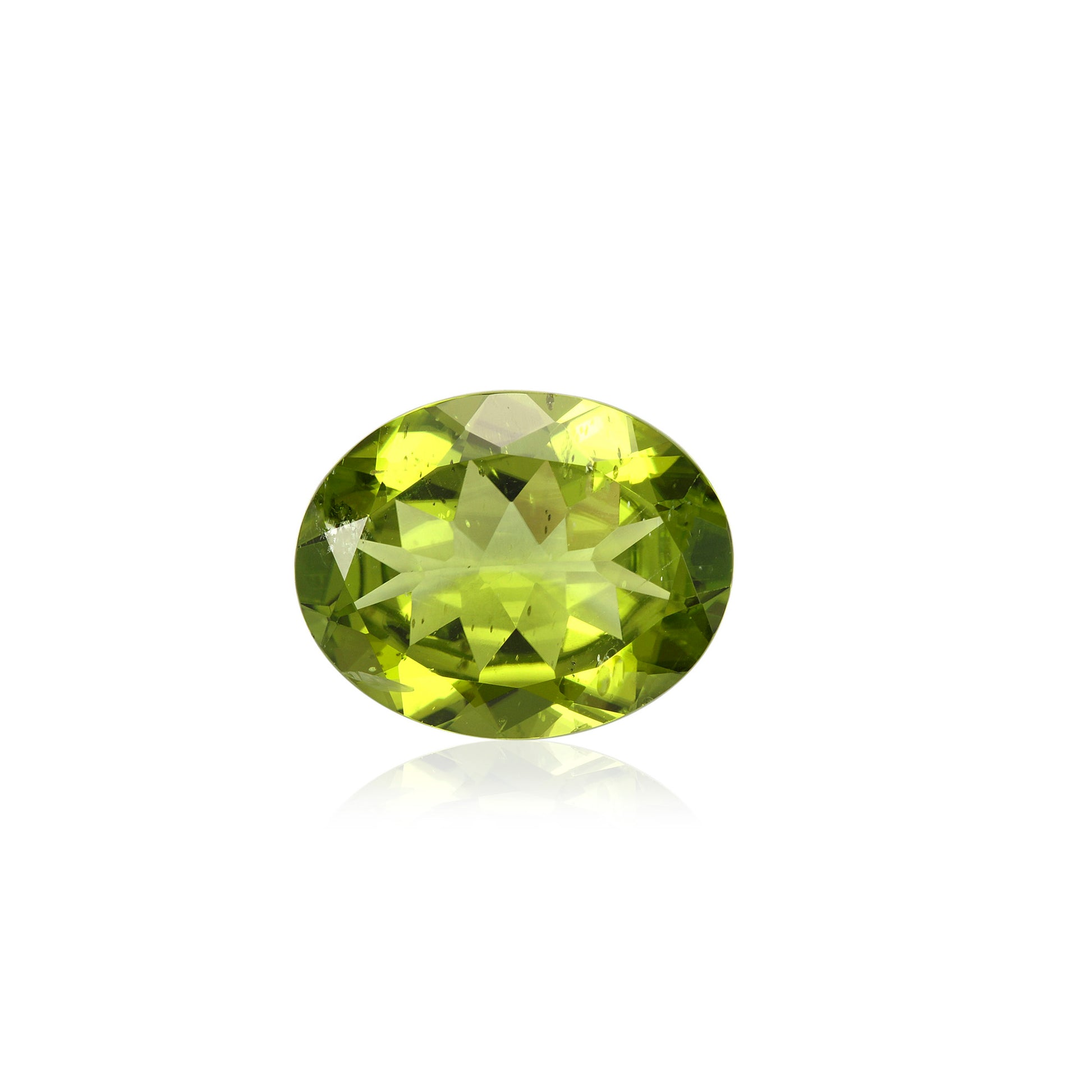 Certified Peridot Oval 7.06 Carats