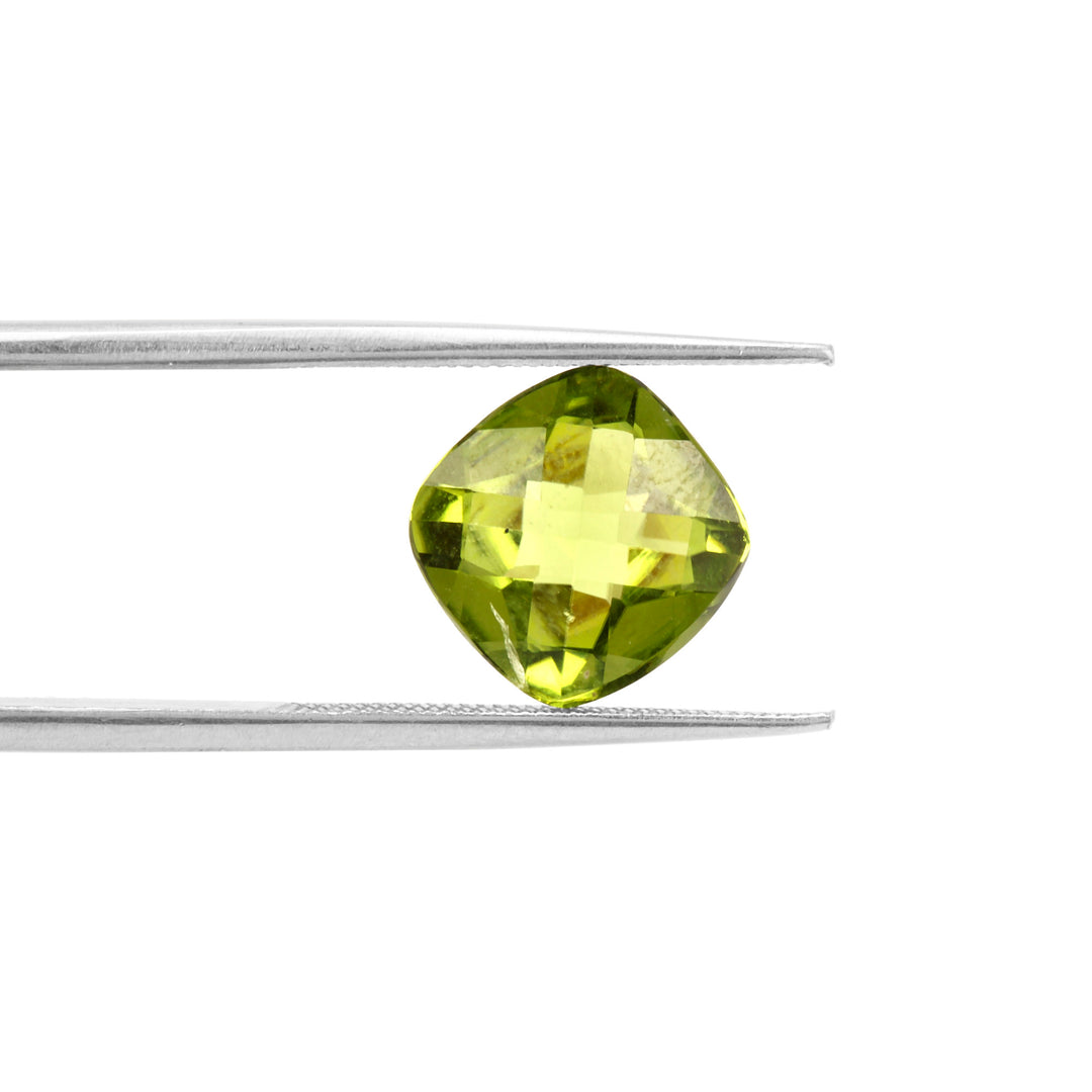 Certified Peridot Cushion 2.66 Carats