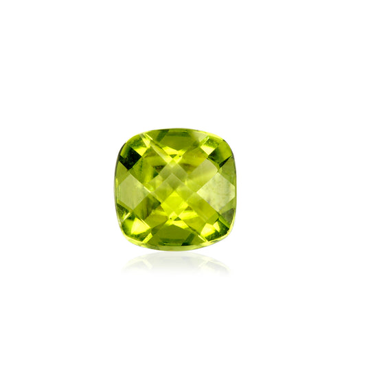 Certified Peridot Cushion 2.66 Carats