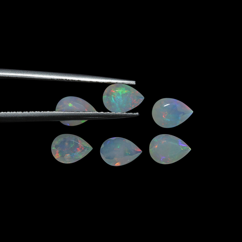 2Pc Lot Ethiopian Opal (Pear 7x5mm) ENVW69