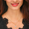 Celestial Glow Opal Diamond and 14k Gold Pendant(EONK84)