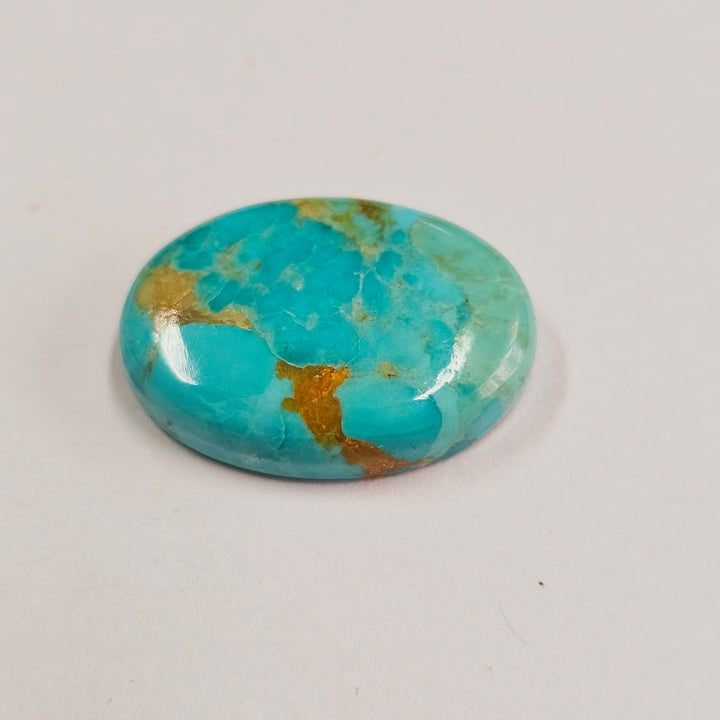 Certified Turquoise (Firoza) Oval 15.80 Cts (17.38 Ratti)