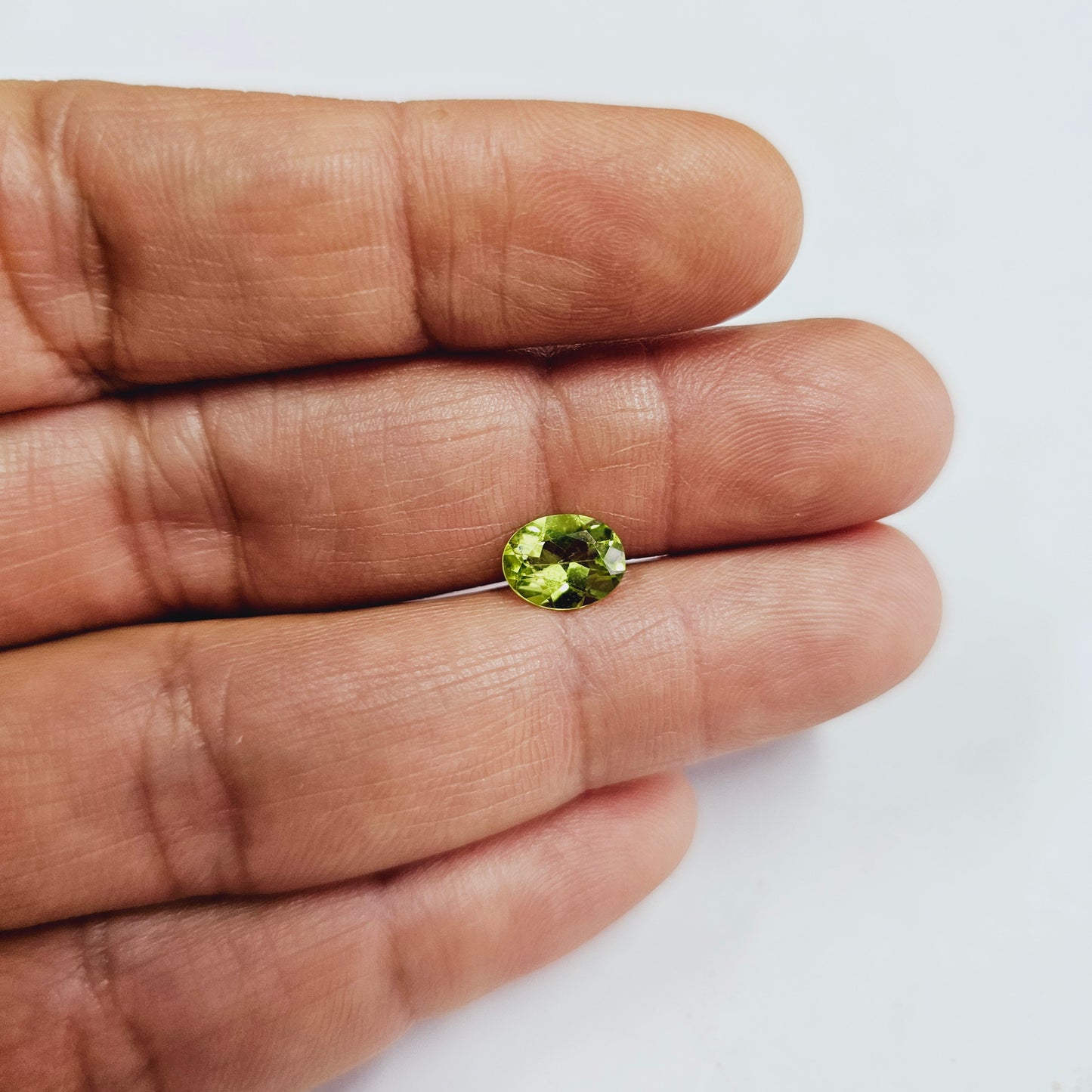 Certified Peridot Oval 1.56 Carats